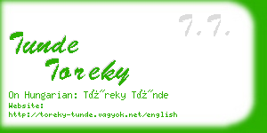 tunde toreky business card